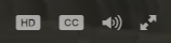 Video Controls with closed captions option disabled